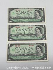 MaxSold Auction: 6 Vintage 1967 Canadian One Dollar Bank Notes - Oakville (Ontario, Canada) PARTNER MANAGED Estate Sale Online Auction - Lakeshore Road West
