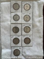 MaxSold Auction: 9 Vintage Silver Canadian 50cent pieces. 1943 to 1958 - Oakville (Ontario, Canada) PARTNER MANAGED Estate Sale Online Auction - Lakeshore Road West