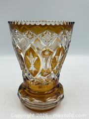MaxSold Auction: Amber Cut-to-Clear Crystal Vase - Oakville (Ontario, Canada) PARTNER MANAGED Estate Sale Online Auction - Lakeshore Road West