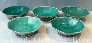 MaxSold Auction: Antique Chinese hand painted bowls. Chinese Famille Vert antique   - Oakville (Ontario, Canada) PARTNER MANAGED Estate Sale Online Auction - Lakeshore Road West