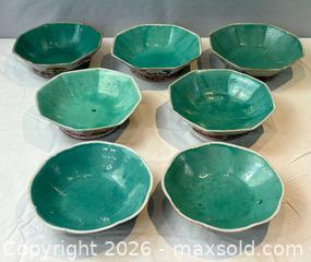 MaxSold Auction: Antique Chinese hand painted bowls. Chinese Famille Vert antique   - Oakville (Ontario, Canada) PARTNER MANAGED Estate Sale Online Auction - Lakeshore Road West