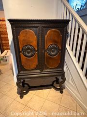 MaxSold Auction: Antique ebonized Wooden Jacobean-Style Cabinet or Sideboard.  - Oakville (Ontario, Canada) PARTNER MANAGED Estate Sale Online Auction - Lakeshore Road West