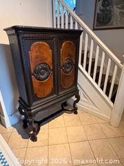 MaxSold Auction: Antique ebonized Wooden Jacobean-Style Cabinet or Sideboard.  - Oakville (Ontario, Canada) PARTNER MANAGED Estate Sale Online Auction - Lakeshore Road West