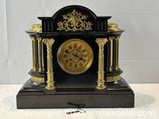 MaxSold Auction: Antique French Neoclassical Style Gilt Bronze-Mounted Black Slate Mantel Clock - Oakville (Ontario, Canada) PARTNER MANAGED Estate Sale Online Auction - Lakeshore Road West