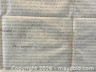 MaxSold Auction: Antique Hand Written Indenture. - Oakville (Ontario, Canada) PARTNER MANAGED Estate Sale Online Auction - Lakeshore Road West