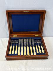 MaxSold Auction: Antique Silver-Plated Fish Cutter and Fork Set - Oakville (Ontario, Canada) PARTNER MANAGED Estate Sale Online Auction - Lakeshore Road West