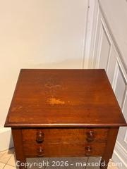 MaxSold Auction: Antique Two Drawer Side Table or Nightstand - Oakville (Ontario, Canada) PARTNER MANAGED Estate Sale Online Auction - Lakeshore Road West