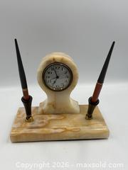 MaxSold Auction: Art Deco Sessions Onyx Desk Set with a Clock and Pen Holders - Oakville (Ontario, Canada) PARTNER MANAGED Estate Sale Online Auction - Lakeshore Road West