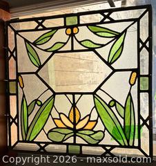 MaxSold Auction: Art Nouveau Style Stained Glass Panel  - Oakville (Ontario, Canada) PARTNER MANAGED Estate Sale Online Auction - Lakeshore Road West