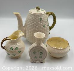 MaxSold Auction: Belleek Porcelain: Tea Pot, Cups and Saucers and more - Oakville (Ontario, Canada) PARTNER MANAGED Estate Sale Online Auction - Lakeshore Road West