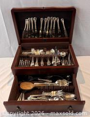 MaxSold Auction: Birks Regency Silver Plate Flatware Set with Lined Wooden Storage Box and Additional Serving Pieces - Oakville (Ontario, Canada) PARTNER MANAGED Estate Sale Online Auction - Lakeshore Road West