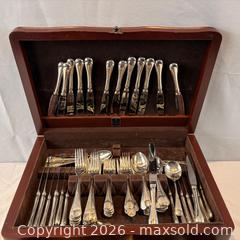 MaxSold Auction: Birks Regency Silver Plate Flatware Set with Lined Wooden Storage Box and Additional Serving Pieces - Oakville (Ontario, Canada) PARTNER MANAGED Estate Sale Online Auction - Lakeshore Road West