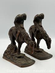 MaxSold Auction: Cast and bronze Bookends. Dated 1928. - Oakville (Ontario, Canada) PARTNER MANAGED Estate Sale Online Auction - Lakeshore Road West