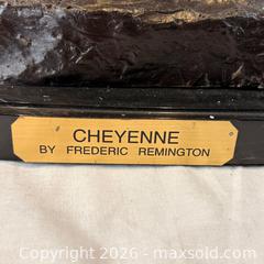 MaxSold Auction:  Cast Bronze Sculpture on Stone Base after "Cheyenne", by Frederic Remington. - Oakville (Ontario, Canada) PARTNER MANAGED Estate Sale Online Auction - Lakeshore Road West