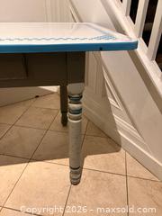 MaxSold Auction: Country Farm Enamel Top Table with Single Drawer.  - Oakville (Ontario, Canada) PARTNER MANAGED Estate Sale Online Auction - Lakeshore Road West