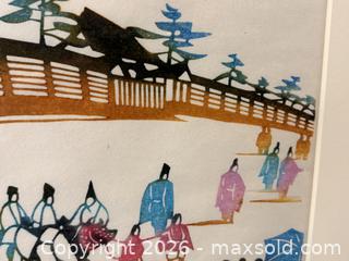 MaxSold Auction: Framed Japanese Wood Block Print, Signed by Artist Toshijiro Inagaki - Oakville (Ontario, Canada) PARTNER MANAGED Estate Sale Online Auction - Lakeshore Road West