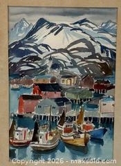 MaxSold Auction: Framed Original Watercolour, "Harbour Scene" Signed by artist Odd HELMERSEN (1922-2012) - Oakville (Ontario, Canada) PARTNER MANAGED Estate Sale Online Auction - Lakeshore Road West