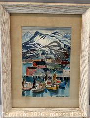 MaxSold Auction: Framed Original Watercolour, "Harbour Scene" Signed by artist Odd HELMERSEN (1922-2012) - Oakville (Ontario, Canada) PARTNER MANAGED Estate Sale Online Auction - Lakeshore Road West
