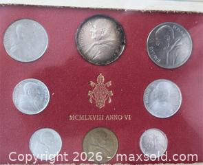 MaxSold Auction: Framed Vatican Issue of 1968 Pope Paul VI Coins. - Oakville (Ontario, Canada) PARTNER MANAGED Estate Sale Online Auction - Lakeshore Road West