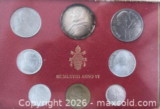 MaxSold Auction: Framed Vatican Issue of 1968 Pope Paul VI Coins. - Oakville (Ontario, Canada) PARTNER MANAGED Estate Sale Online Auction - Lakeshore Road West