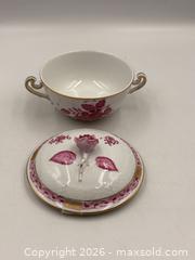 MaxSold Auction: Hand Painted Herend Porcelain - Apponyi (Chinese Bouquet) Pattern in Pink/Raspberry Colour  - Oakville (Ontario, Canada) PARTNER MANAGED Estate Sale Online Auction - Lakeshore Road West