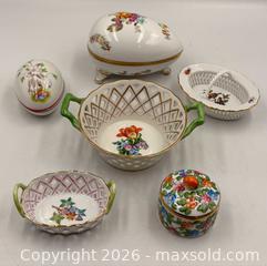 MaxSold Auction: Hand Painted Herend Porcelain: Egg and Basket Themes  - Oakville (Ontario, Canada) PARTNER MANAGED Estate Sale Online Auction - Lakeshore Road West
