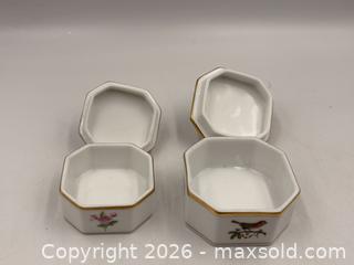 MaxSold Auction: Herend Hand Painted Porcelain Lidded Trinket Boxes - Oakville (Ontario, Canada) PARTNER MANAGED Estate Sale Online Auction - Lakeshore Road West