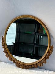 MaxSold Auction: Large Round Wall Mirror with Gilded, Ornately Carved Frame - Oakville (Ontario, Canada) PARTNER MANAGED Estate Sale Online Auction - Lakeshore Road West