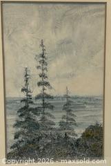 MaxSold Auction: Mixed Media Landscape with Trees Signed and Dated by E. Ruberg - Oakville (Ontario, Canada) PARTNER MANAGED Estate Sale Online Auction - Lakeshore Road West