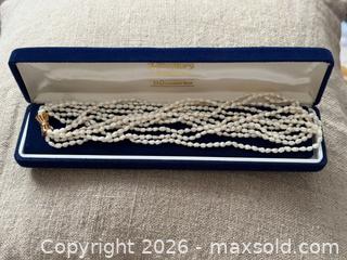 MaxSold Auction: Multi-Strand Freshwater Rice Pearl Necklace with Sterling Silver Clasp - Oakville (Ontario, Canada) PARTNER MANAGED Estate Sale Online Auction - Lakeshore Road West