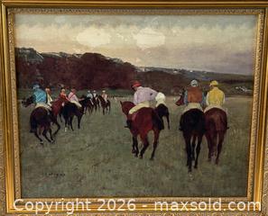 MaxSold Auction: Museum Replica Print of "Racehorses at Longchamp" by Edgar Degas in Ornate Gilded Frame - Oakville (Ontario, Canada) PARTNER MANAGED Estate Sale Online Auction - Lakeshore Road West