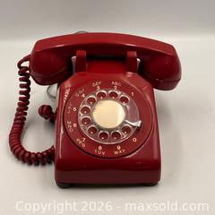 MaxSold Auction: Northern Electric Vintage Rotary Phone: Red - Oakville (Ontario, Canada) PARTNER MANAGED Estate Sale Online Auction - Lakeshore Road West