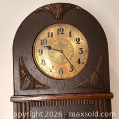 MaxSold Auction: Oak Antique Working German Art Deco Period Tall Case Clock. - Oakville (Ontario, Canada) PARTNER MANAGED Estate Sale Online Auction - Lakeshore Road West
