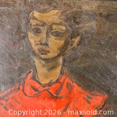 MaxSold Auction: Original Oil Painting of Woman in Red Dress.   - Oakville (Ontario, Canada) PARTNER MANAGED Estate Sale Online Auction - Lakeshore Road West