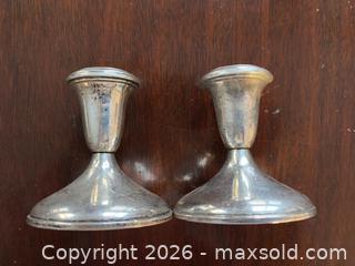 MaxSold Auction: Pair of Empire Sterling Silver Candlestick Holders - Oakville (Ontario, Canada) PARTNER MANAGED Estate Sale Online Auction - Lakeshore Road West