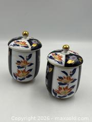 MaxSold Auction: Pair of Vintage Hand Painted Japanese Imari Lidded Porcelain Jars  - Oakville (Ontario, Canada) PARTNER MANAGED Estate Sale Online Auction - Lakeshore Road West