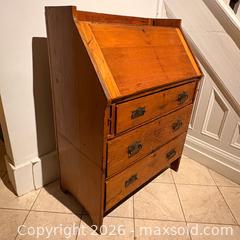 MaxSold Auction: Pine Secretary Flip Top Desk with 3 Drawers - Oakville (Ontario, Canada) PARTNER MANAGED Estate Sale Online Auction - Lakeshore Road West