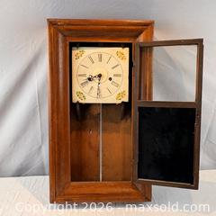 MaxSold Auction:  Pine Wall Mounted Clock - Oakville (Ontario, Canada) PARTNER MANAGED Estate Sale Online Auction - Lakeshore Road West