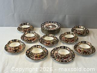 MaxSold Auction:  Royal Crown Derby Imari Pattern 2451: Cups, Saucers and Plates - Oakville (Ontario, Canada) PARTNER MANAGED Estate Sale Online Auction - Lakeshore Road West