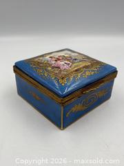 MaxSold Auction: Sevres style Hand Painted Porcelain Gilded Hinged Box - Oakville (Ontario, Canada) PARTNER MANAGED Estate Sale Online Auction - Lakeshore Road West