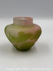 MaxSold Auction: Signed Art Nouveau-Style Cameo Glass Vase by Emile Galle.  - Oakville (Ontario, Canada) PARTNER MANAGED Estate Sale Online Auction - Lakeshore Road West