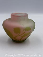 MaxSold Auction: Signed Art Nouveau-Style Cameo Glass Vase by Emile Galle.  - Oakville (Ontario, Canada) PARTNER MANAGED Estate Sale Online Auction - Lakeshore Road West