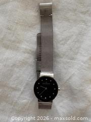 MaxSold Auction: SKAGEN Denmark Steel Bracelet Silver Black Dial Mineral Crystal Watch - Oakville (Ontario, Canada) PARTNER MANAGED Estate Sale Online Auction - Lakeshore Road West