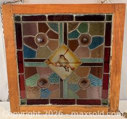 MaxSold Auction: Square Wood Framed Stained Glass Bird - Oakville (Ontario, Canada) PARTNER MANAGED Estate Sale Online Auction - Lakeshore Road West