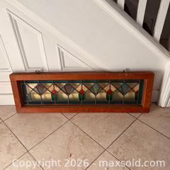 MaxSold Auction: Stained Glass in Wooden Frame - Oakville (Ontario, Canada) PARTNER MANAGED Estate Sale Online Auction - Lakeshore Road West