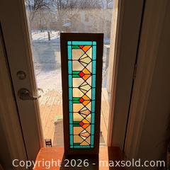 MaxSold Auction: Stained Glass in Wooden Frame - Oakville (Ontario, Canada) PARTNER MANAGED Estate Sale Online Auction - Lakeshore Road West