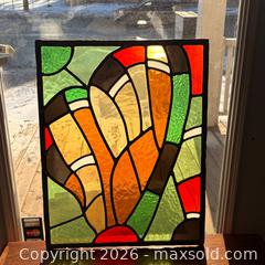 MaxSold Auction: Stained Glass Panel with an Abstract Butterfly Design - Oakville (Ontario, Canada) PARTNER MANAGED Estate Sale Online Auction - Lakeshore Road West