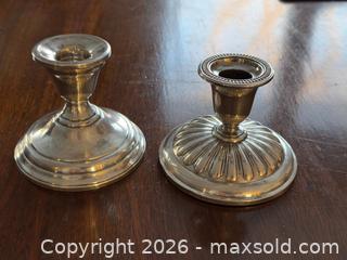 MaxSold Auction:  Two Antique Sterling Silver Candlestick Holders - Oakville (Ontario, Canada) PARTNER MANAGED Estate Sale Online Auction - Lakeshore Road West