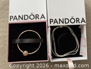 MaxSold Auction:  Two Authentic Pandora Bracelets: Silver and Rose Gold   - Oakville (Ontario, Canada) PARTNER MANAGED Estate Sale Online Auction - Lakeshore Road West