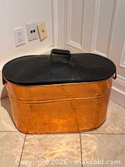 MaxSold Auction: Vintage Copper Boiler with Handles and Lid - Oakville (Ontario, Canada) PARTNER MANAGED Estate Sale Online Auction - Lakeshore Road West